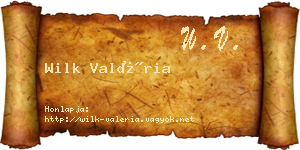 Wilk Valéria névjegykártya